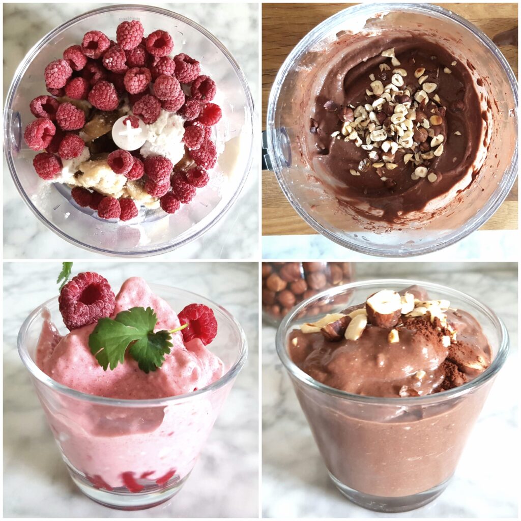 , Vegan icecream &#8211; Raspberry &#038; Chocolate Hazelnut
